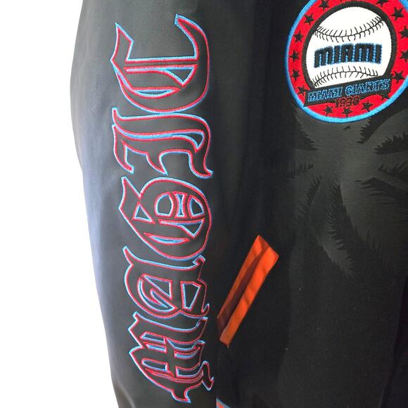 HeadGear Classics Nostalgia Co. Sz XL Maimi Giants Varsity Jacket - Picture 7 of 14